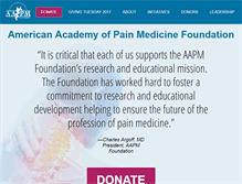 Tablet Screenshot of aapmfoundation.org